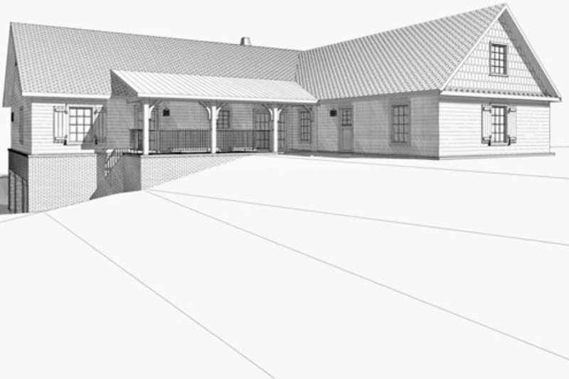 Dream House Plan - Exterior - Other Elevation 1 for Cabin House Plan #123-113 - 4 bed, 3.5 bath
