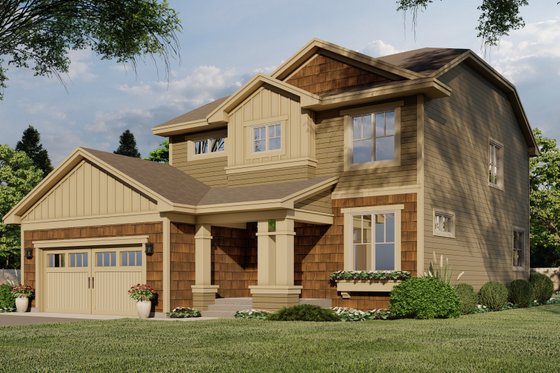 Exterior - Front Elevation 4 for Traditional House Plan #51-1190 - 4 bed, 2.5 bath