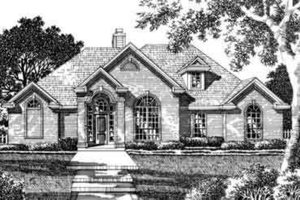 European Exterior - Front Elevation Plan #141-108