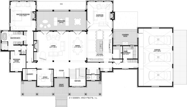 House Plan Design - Farmhouse Floor Plan - Main Floor Plan #928-313