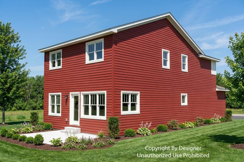 House Design - Exterior - Rear Elevation for Farmhouse House Plan #51-1544 - 3 bed, 2.5 bath