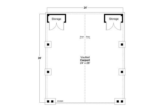 Floor Plan - Main Floor for Craftsman House Plan #124-1226, 0 bath