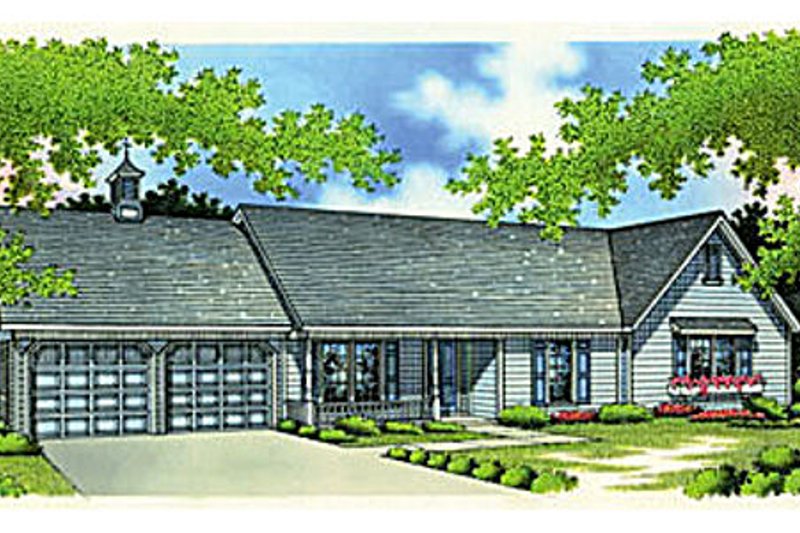 House Blueprint - Ranch Exterior - Front Elevation Plan #45-190