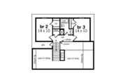 European Style House Plan - 3 Beds 2 Baths 1600 Sq/Ft Plan #45-319 
