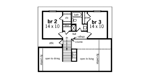 House Plan Design - European Floor Plan - Upper Floor Plan #45-319