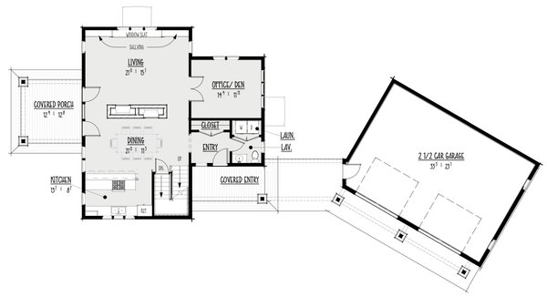 Home Plan - Farmhouse Floor Plan - Main Floor Plan #1088-4
