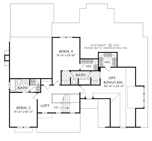 Farmhouse Floor Plan - Upper Floor Plan #927-990
