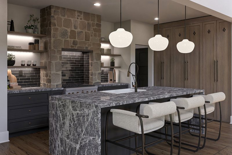 Architectural House Design - Interior - Kitchen 1 for Barndominium House Plan #455-380 - 3 bed, 3.5 bath
