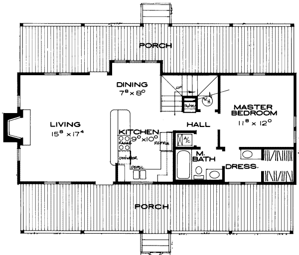 Southern Floor Plan - Main Floor Plan #312-137