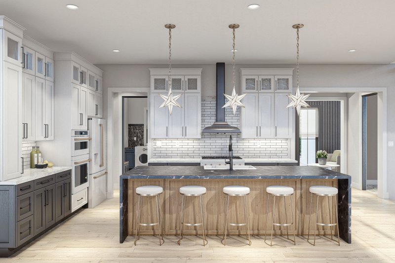 House Blueprint - Interior - Kitchen 1 for Modern House Plan #455-528 - 4 bed, 4.5 bath