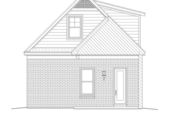 Exterior - Rear Elevation for Traditional House Plan #932-269 - 3 bed, 2.5 bath