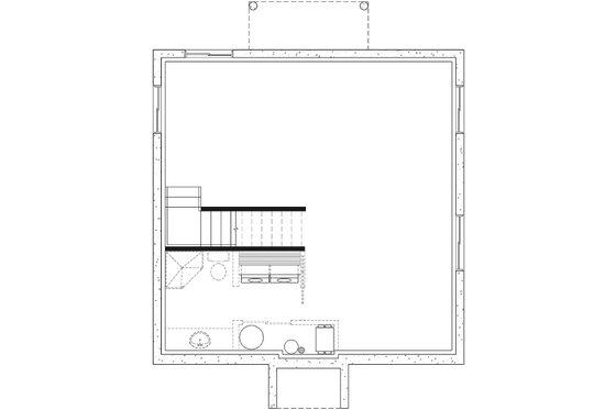 Floor Plan - Lower Floor for Country House Plan #23-2327 - 3 bed, 2 bath