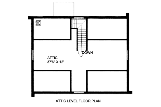 Floor Plan - Upper Floor for Log House Plan #117-594 - 2 bed, 2 bath