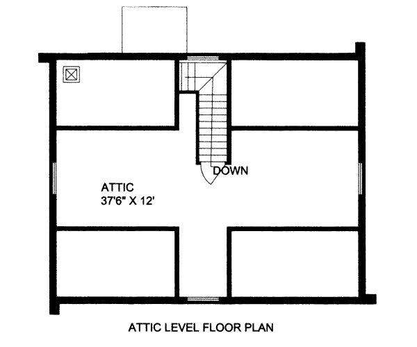 Log Floor Plan - Upper Floor Plan #117-594