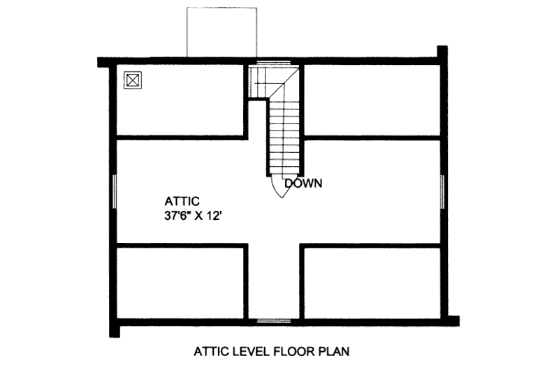 House Blueprint - Floor Plan - Upper Floor for Log House Plan #117-594 - 2 bed, 2 bath