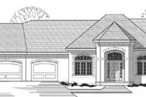 European Exterior - Front Elevation Plan #67-335