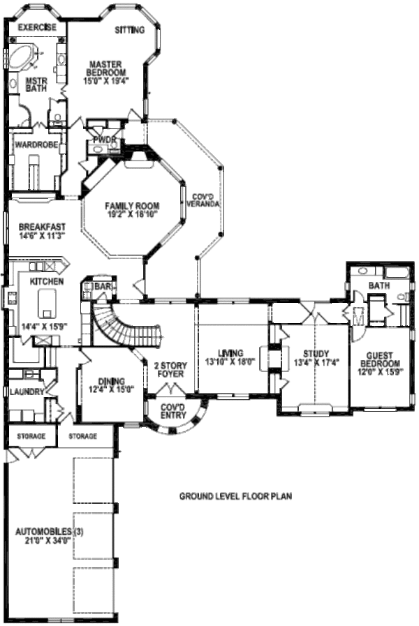European Floor Plan - Main Floor Plan #141-241