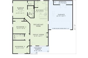 Exterior - Front Elevation 4 for Traditional House Plan #17-1117 - 3 bed, 2 bath