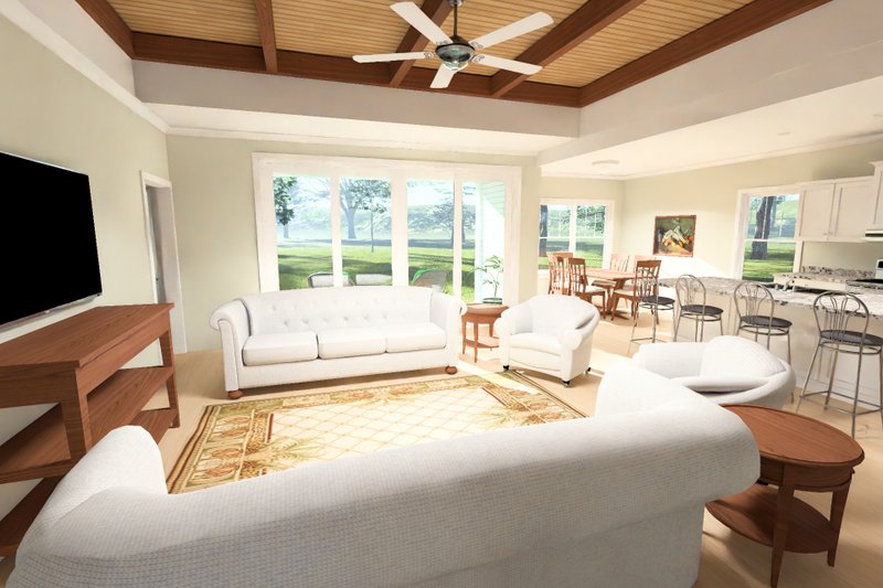 Dream House Plan - Interior - Family Room for Farmhouse House Plan #513-2482 - 3 bed, 2.5 bath