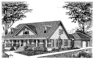 Country Exterior - Front Elevation Plan #15-215