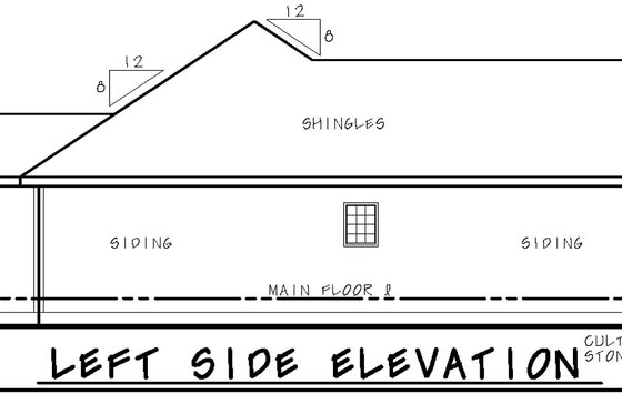 Exterior - Other Elevation for Craftsman House Plan #20-2181 - 3 bed, 2 bath