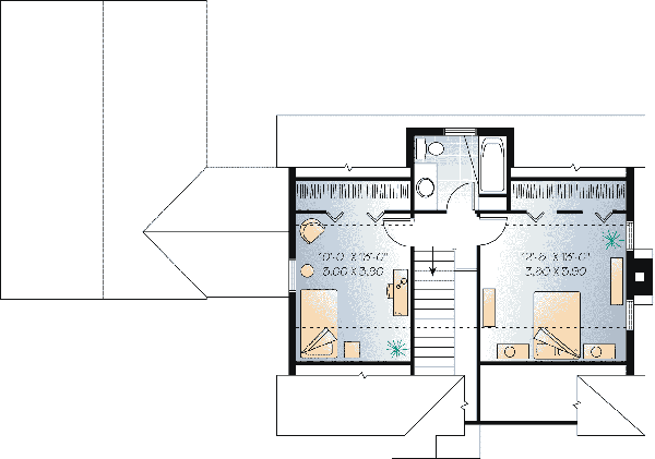 Home Plan - Traditional Floor Plan - Upper Floor Plan #23-449