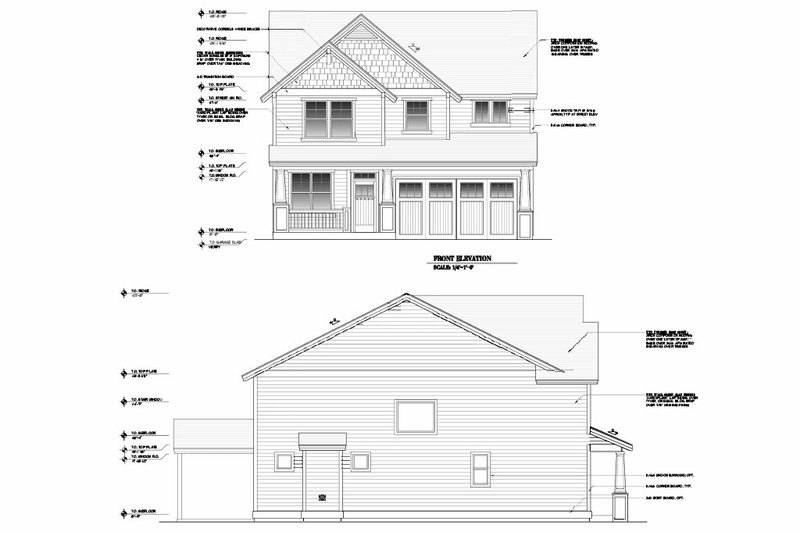 Home Plan - Exterior - Other Elevation for Craftsman House Plan #53-770 - 4 bed, 2.5 bath