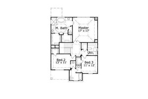 Floor Plan - Upper Floor for Traditional House Plan #411-379 - 4 bed, 3 bath