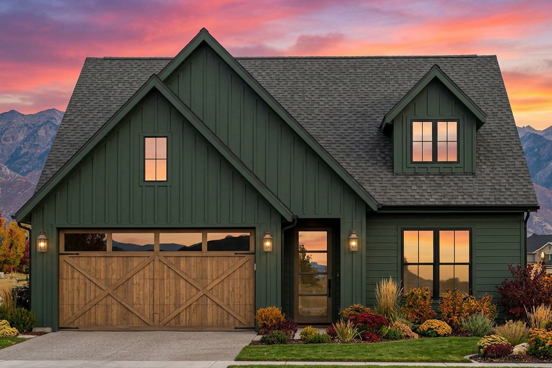House Blueprint - Exterior - Front Elevation 3 for Country House Plan #1096-191 - 3 bed, 2 bath