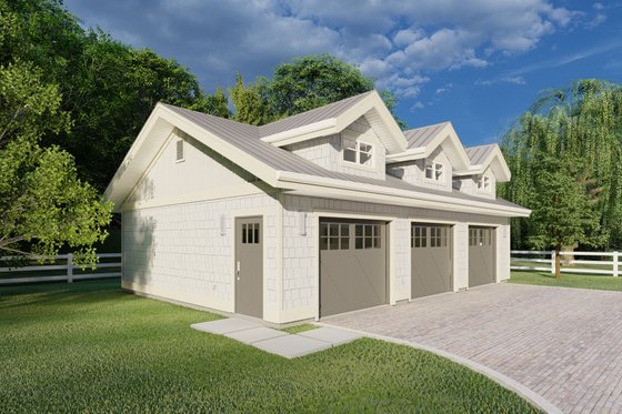 Exterior - Other Elevation 3 for Craftsman House Plan #126-290, 0.5 bath
