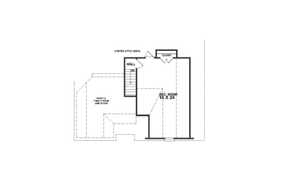 Floor Plan - Upper Floor for Southern House Plan #81-234 - 3 bed, 2 bath