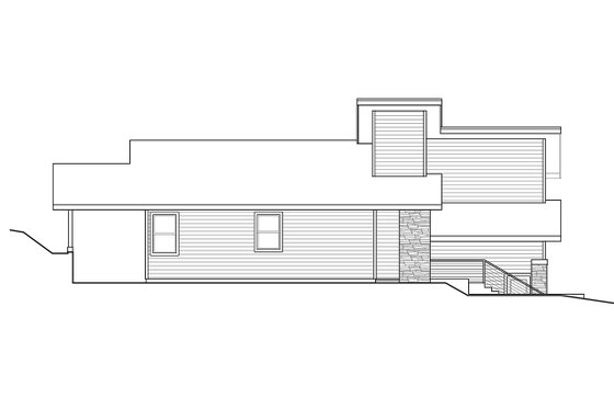 Exterior - Other Elevation for Modern House Plan #124-1286 - 2 bed, 2 bath