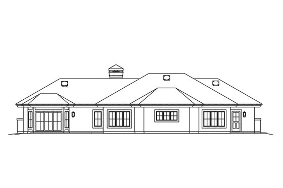 Exterior - Rear Elevation for Modern House Plan #57-688 - 3 bed, 2 bath