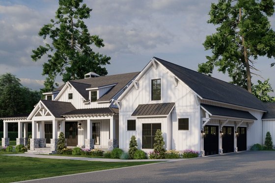 Exterior - Front Elevation 4 for Farmhouse House Plan #923-395 - 3 bed, 2.5 bath