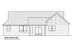 Exterior - Rear Elevation for Craftsman House Plan #1070-206 - 3 bed, 2 bath