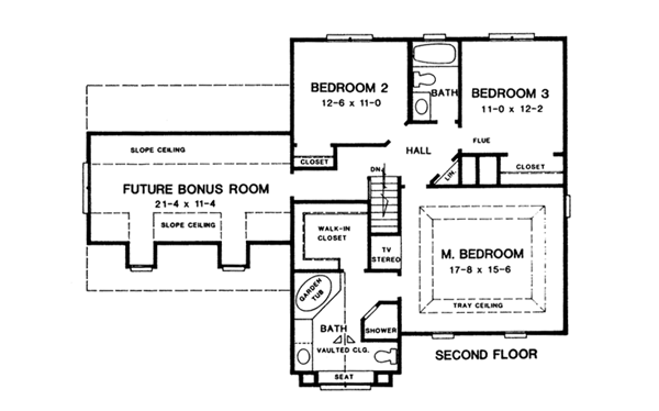 Traditional Floor Plan - Upper Floor Plan #10-236