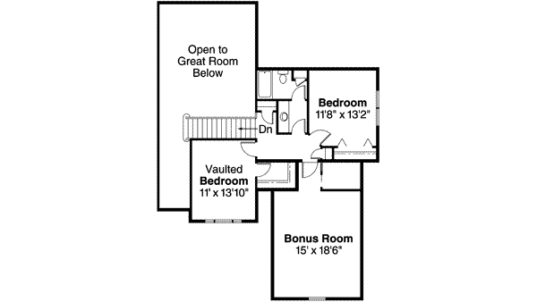 Farmhouse Floor Plan - Upper Floor Plan #124-517