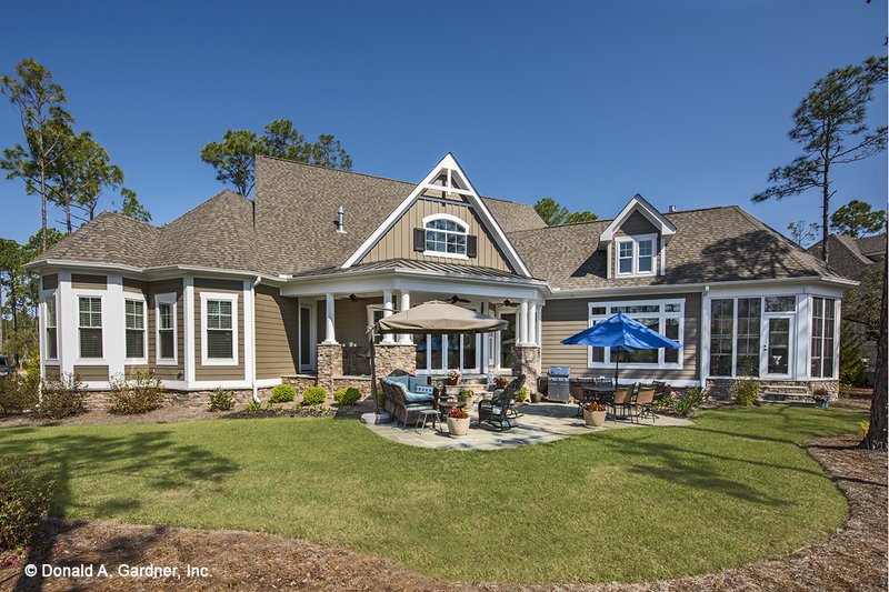 Dream House Plan - Exterior - Rear Elevation for Craftsman House Plan #929-920 - 4 bed, 3 bath