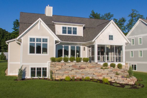 Exterior - Rear Elevation 1 for Colonial House Plan #928-334 - 3 bed, 3.5 bath