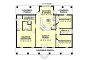Southern Style House Plan - 3 Beds 2 Baths 1640 Sq/Ft Plan #44-168 
