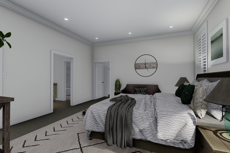 Architectural House Design - Interior - Master Bedroom 3 for Craftsman House Plan #1060-237 - 2 bed, 3 bath