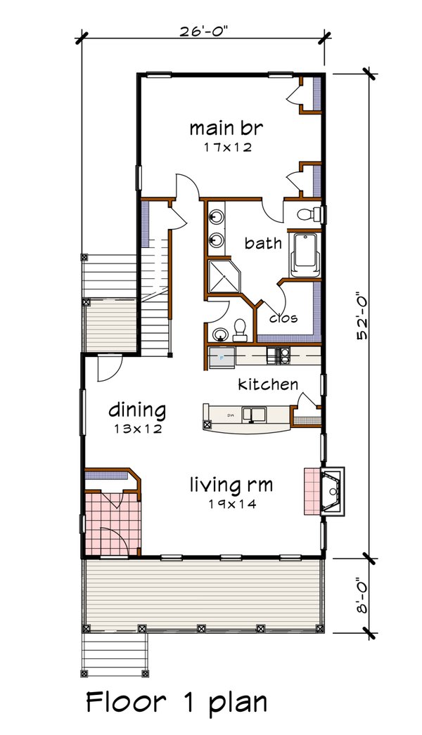 House Blueprint - Traditional Floor Plan - Main Floor Plan #79-355