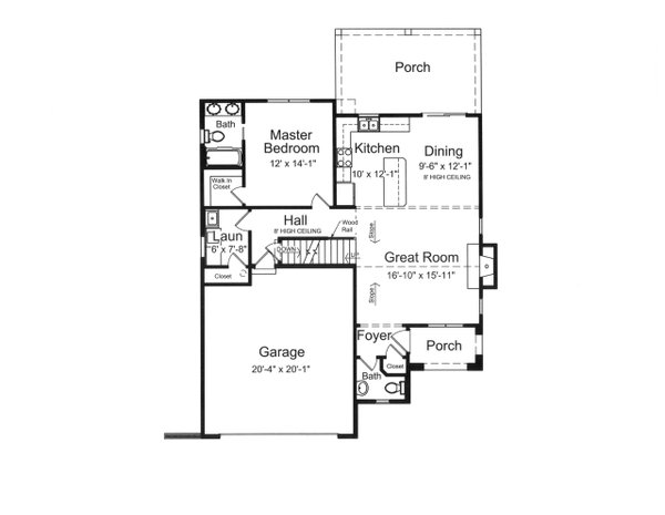 Cottage Floor Plan - Main Floor Plan #46-498