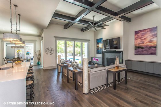 Interior - Family Room for Craftsman House Plan #930-522 - 3 bed, 3.5 bath