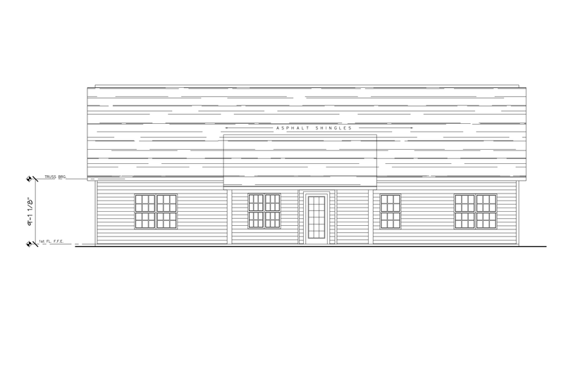 House Plan Design - Exterior - Rear Elevation for Ranch House Plan #123-120 - 3 bed, 2.5 bath