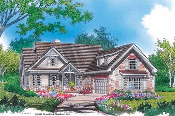 Exterior - Front Elevation 3 for Craftsman House Plan #929-609 - 3 bed, 2 bath