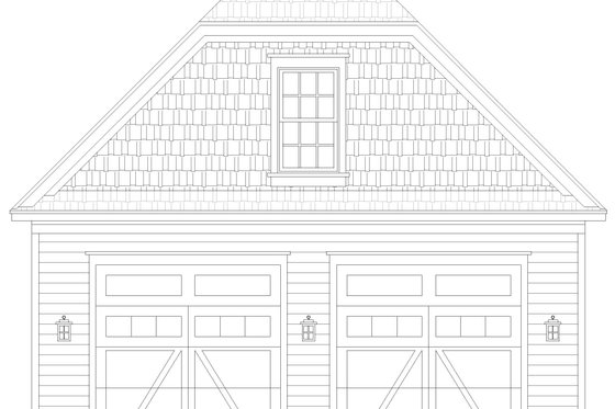 Exterior - Front Elevation 3 for Country House Plan #932-368, 0 bath