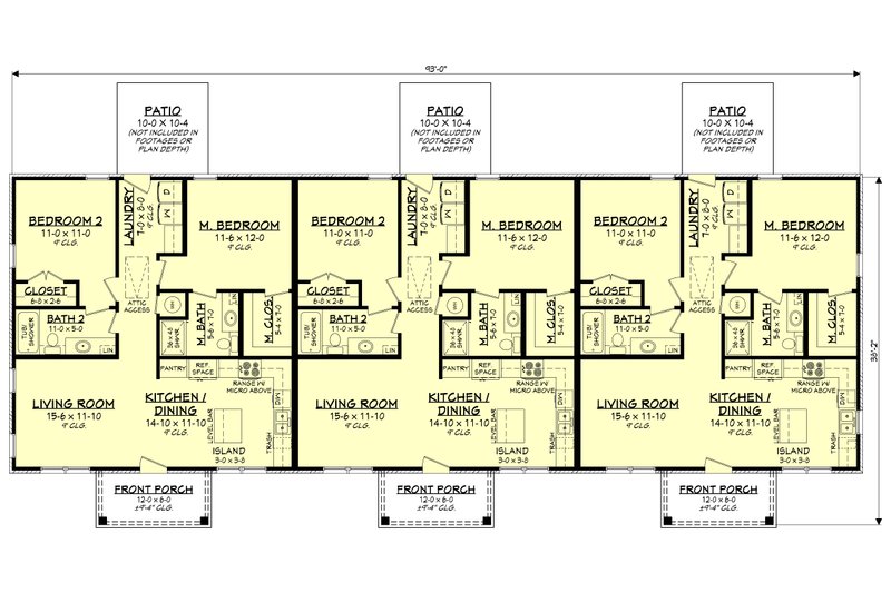 House Blueprint - Floor Plan - Main Floor for Traditional House Plan #430-371 - 6 bed, 6 bath