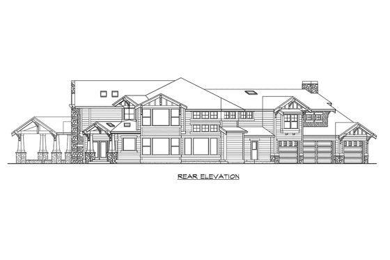 Exterior - Other Elevation 2 for Craftsman House Plan #132-179 - 5 bed, 4.5 bath
