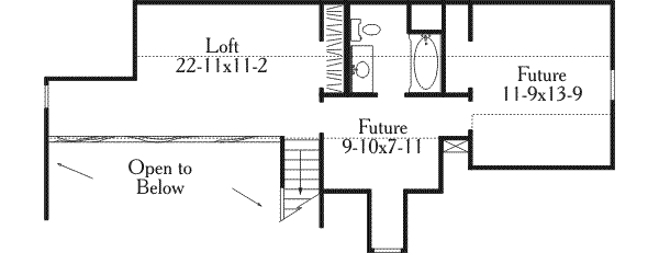 Home Plan - Colonial Floor Plan - Upper Floor Plan #406-191